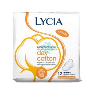 LYCIA Assorbenti Ultra Day Cotton con Ali - 12 pezzi